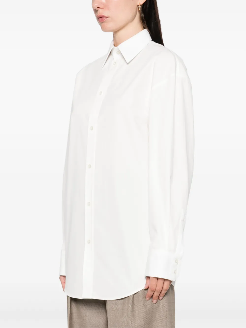 Saint Laurent Popeline blouse Wit