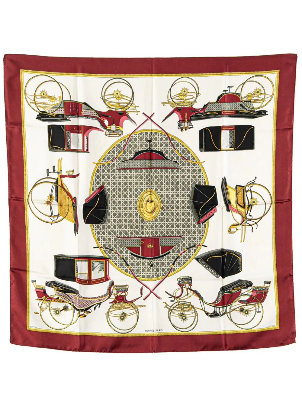 Hermès Pre-Owned 20th Century Les Voitures A Transformation シルクスカーフ - Hermès Pre-Owned 20th Century Les Voitures A Transformation シルクスカーフ -