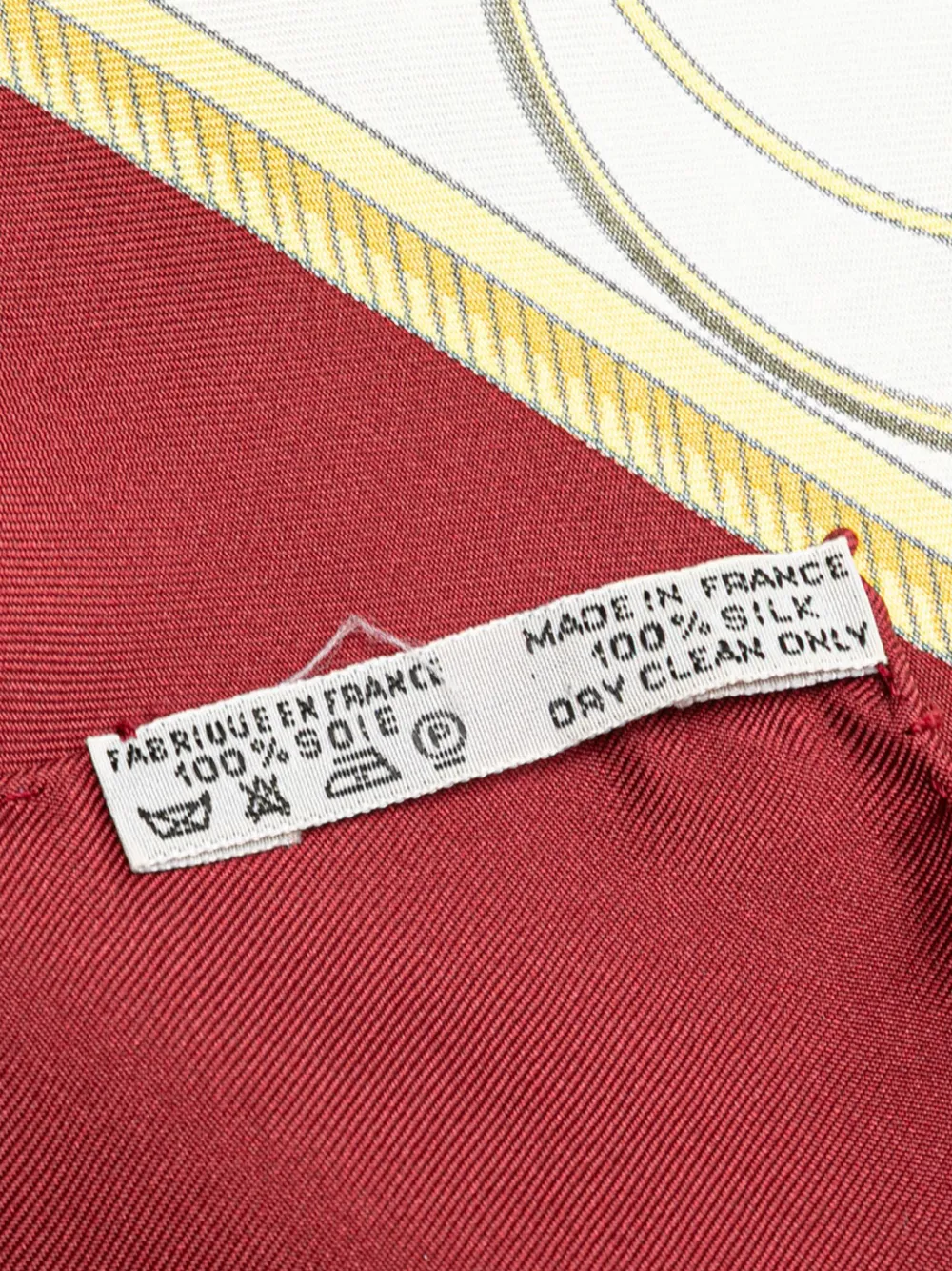Pre-owned Hermes 20th Century Les Voitures A Transformation Silk Scarf Scarves In White