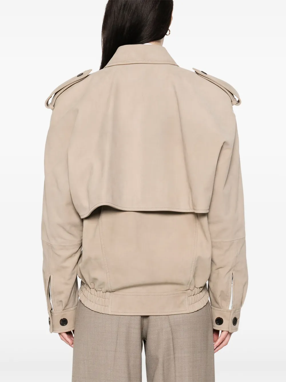 Saint Laurent Suède bomberjack Beige