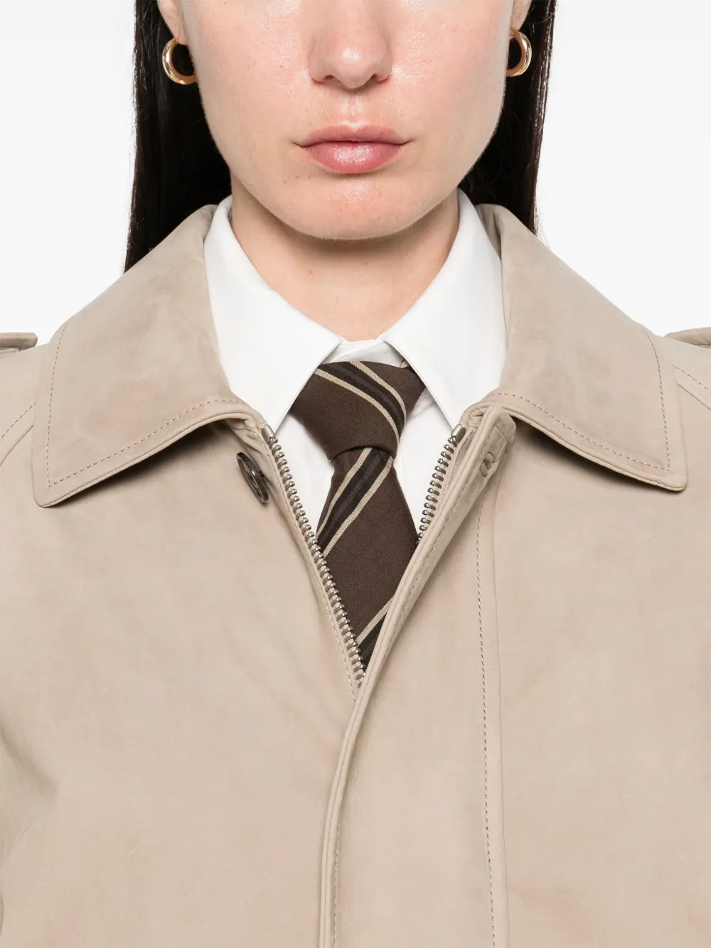 Saint Laurent Suède bomberjack Beige