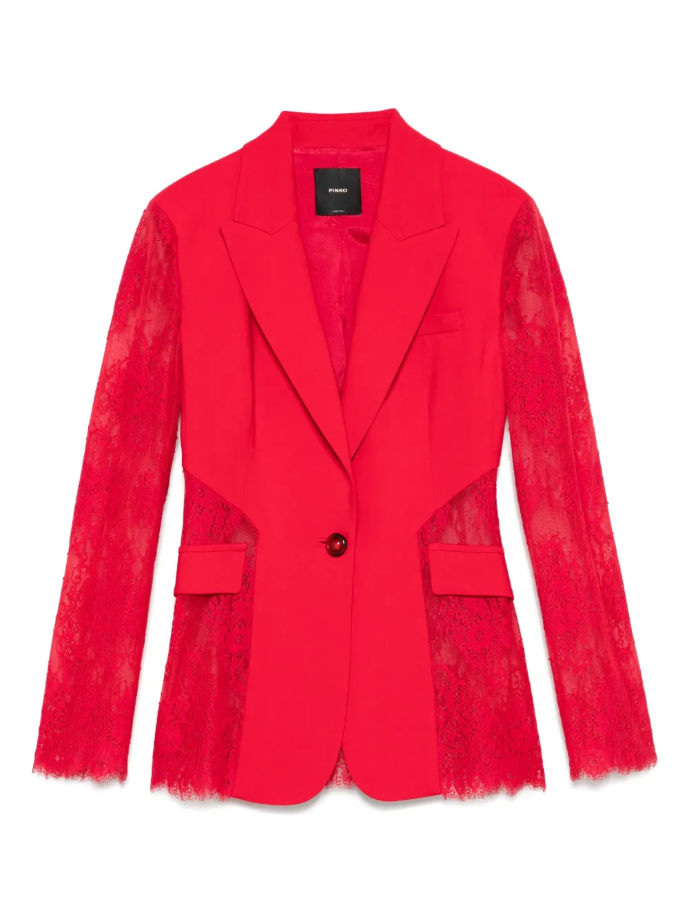 PINKO Blazer met enkele rij knopen Rood