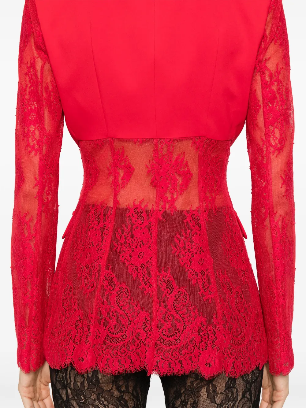 PINKO Blazer met enkele rij knopen Rood