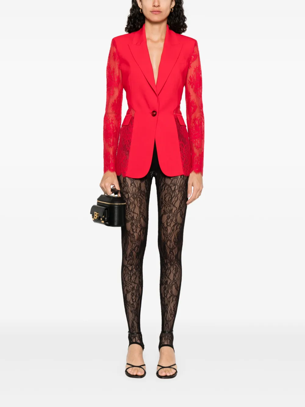PINKO Blazer met enkele rij knopen Rood