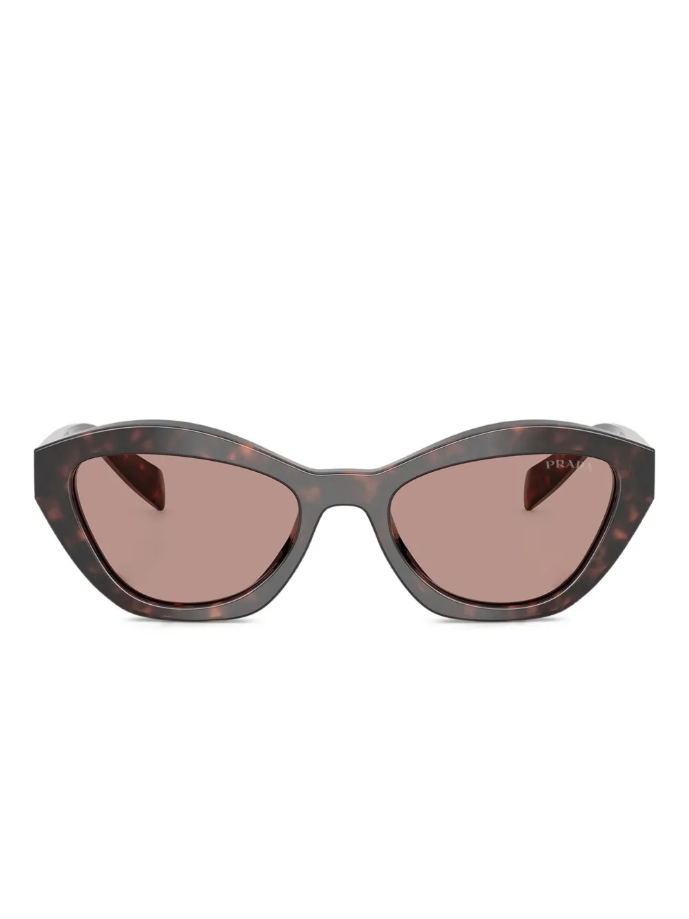 Prada Eyewear Zonnebril met cat-eye montuur en schildpadschild design Bruin