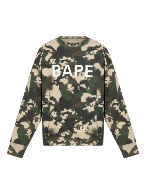 A BATHING APE® sudadera con estampado militar