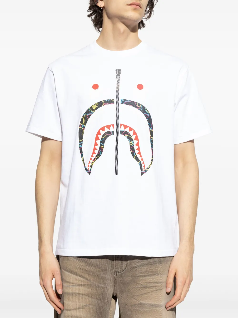 A BATHING APE T-shirt met print Wit