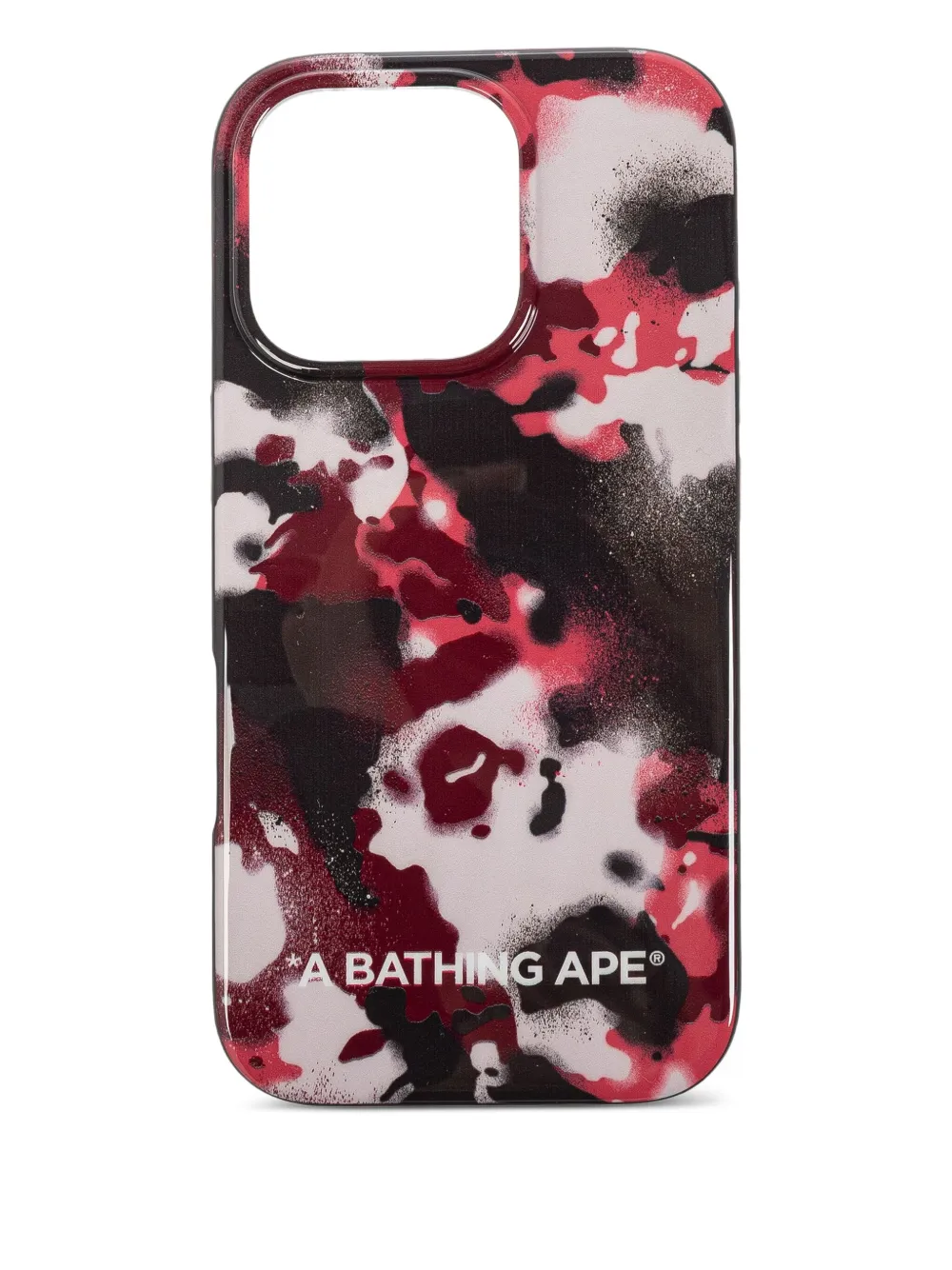 A BATHING APE® camouflage-pattern iPhone 16 Pro case | Red | Image 1