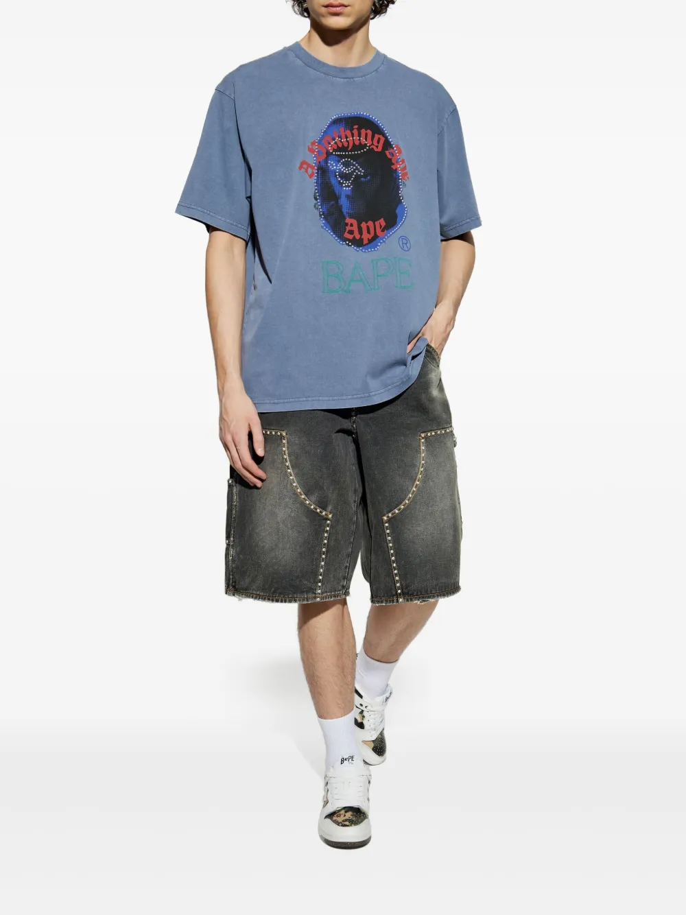 A BATHING APE Spijkershorts Grijs