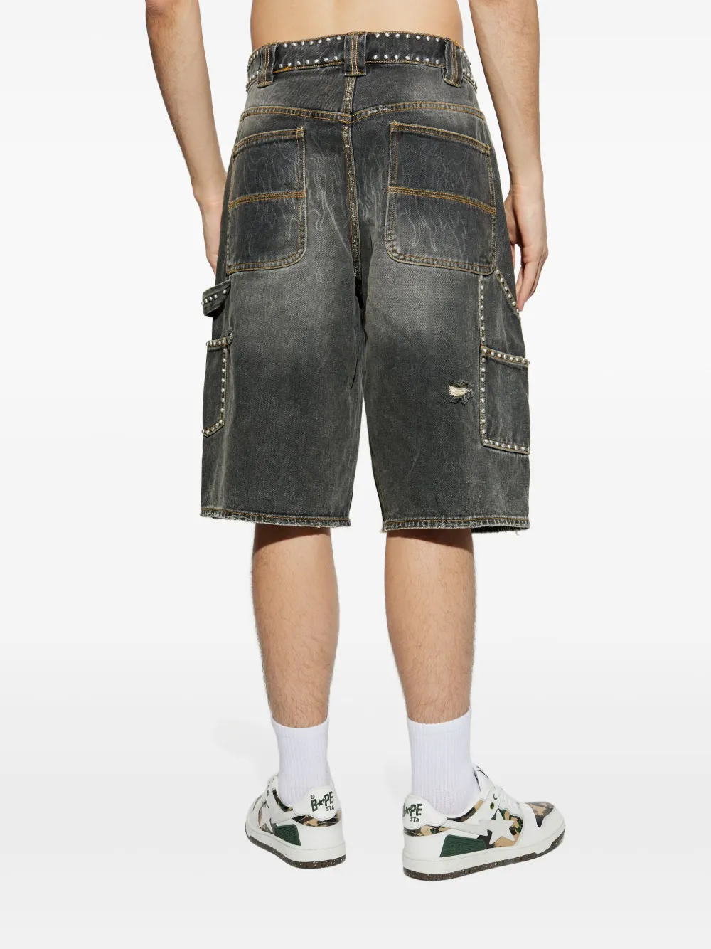 A BATHING APE Spijkershorts Grijs