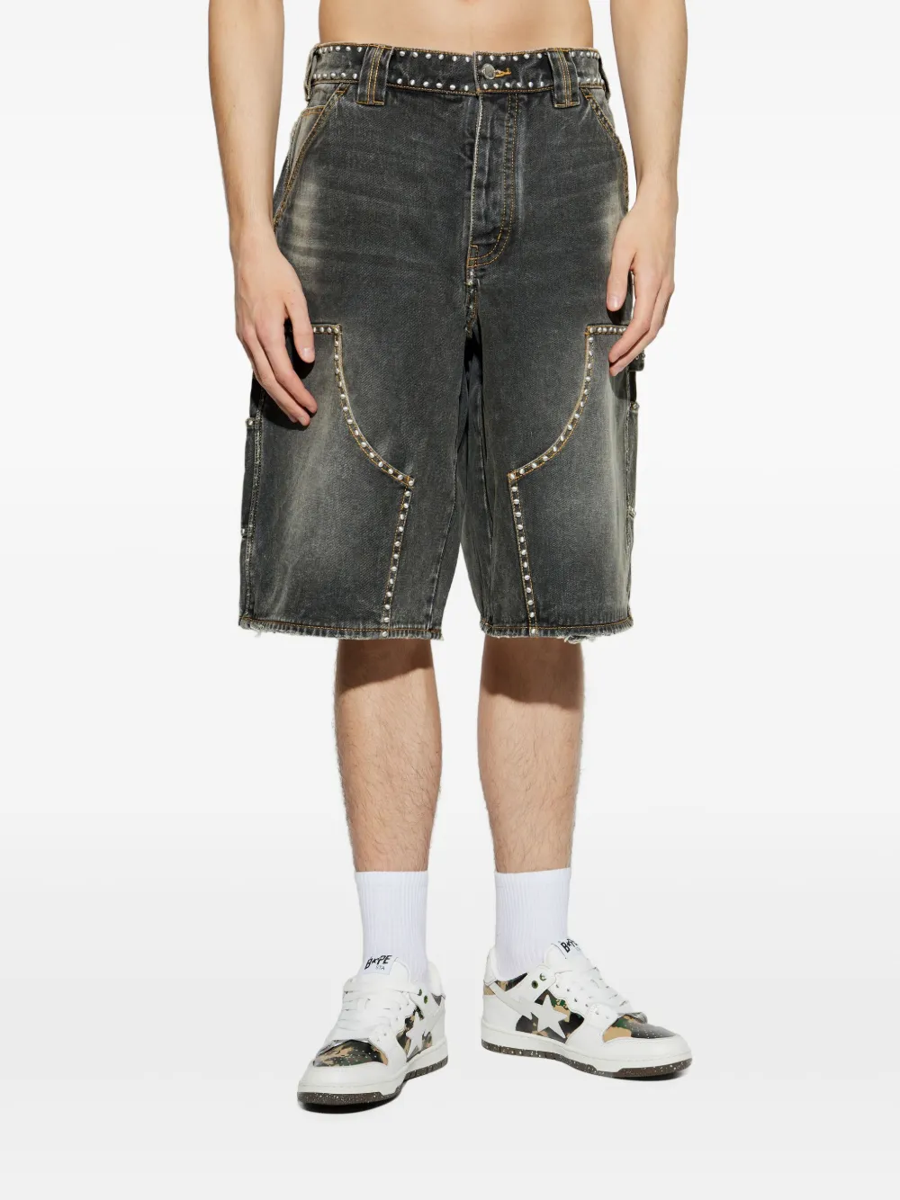 A BATHING APE Spijkershorts Grijs