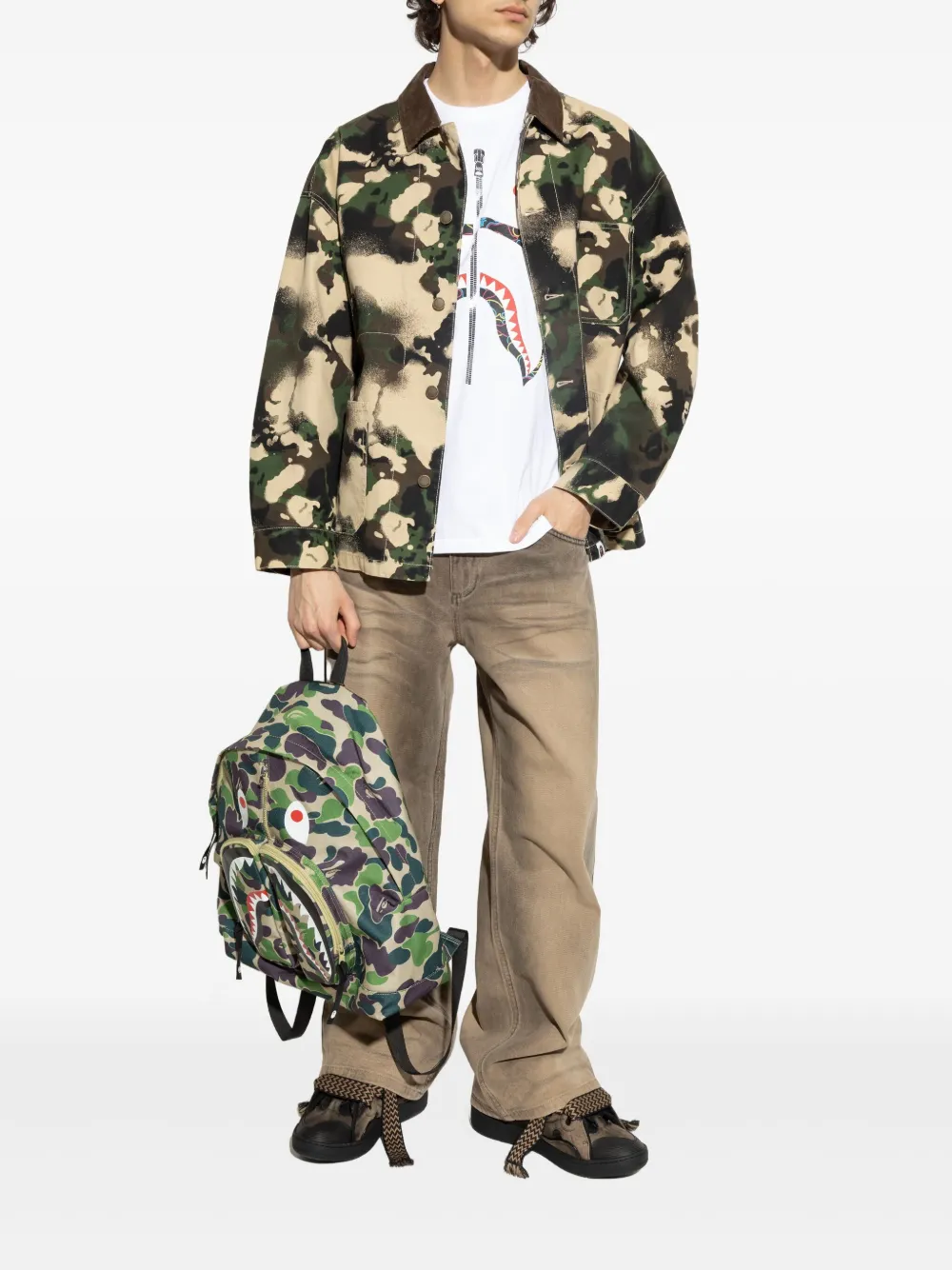 A BATHING APE® Camouflage-print work jacket | Shirt Jackets | Image 2