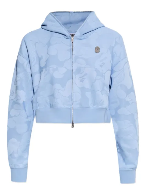 A BATHING APE® hoodie con logo y cierre