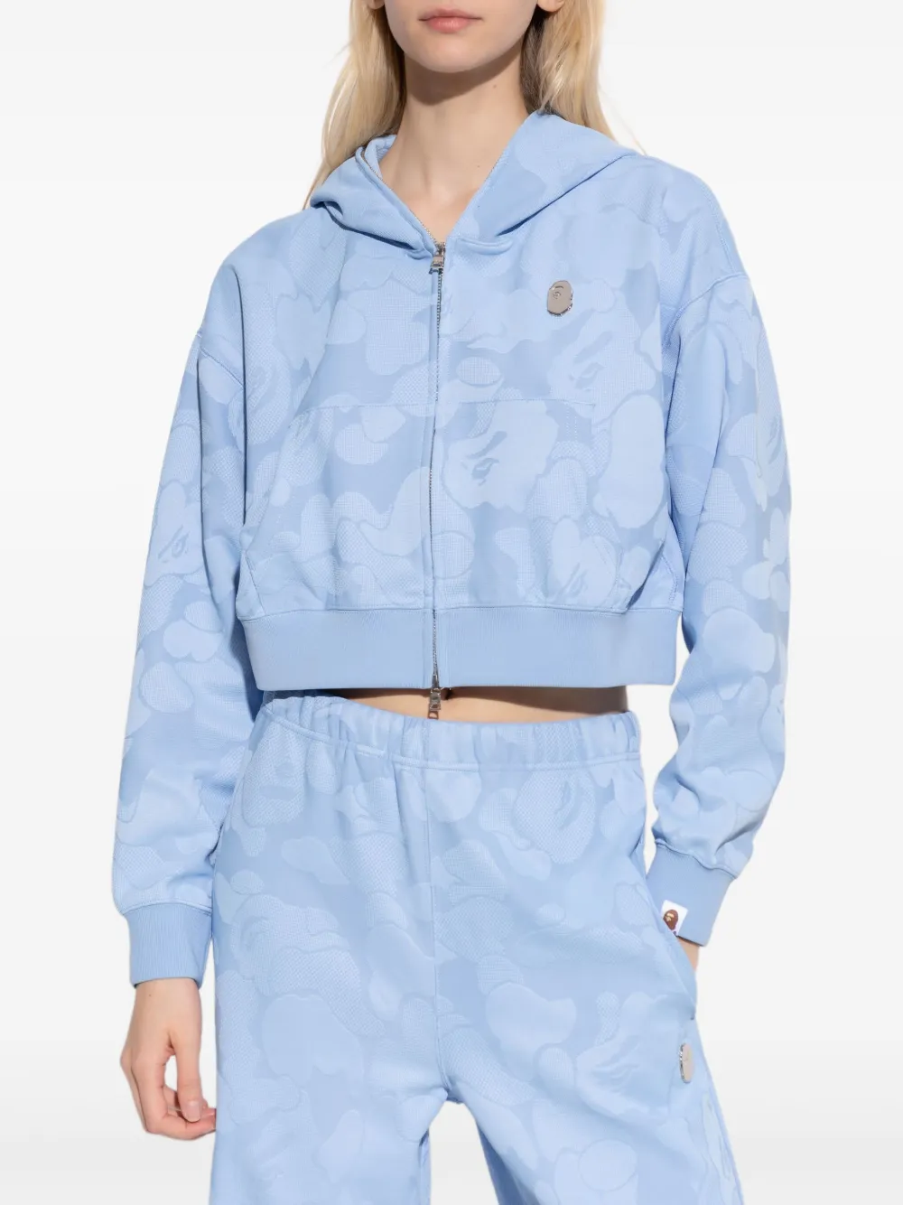A BATHING APE Hoodie met rits Blauw