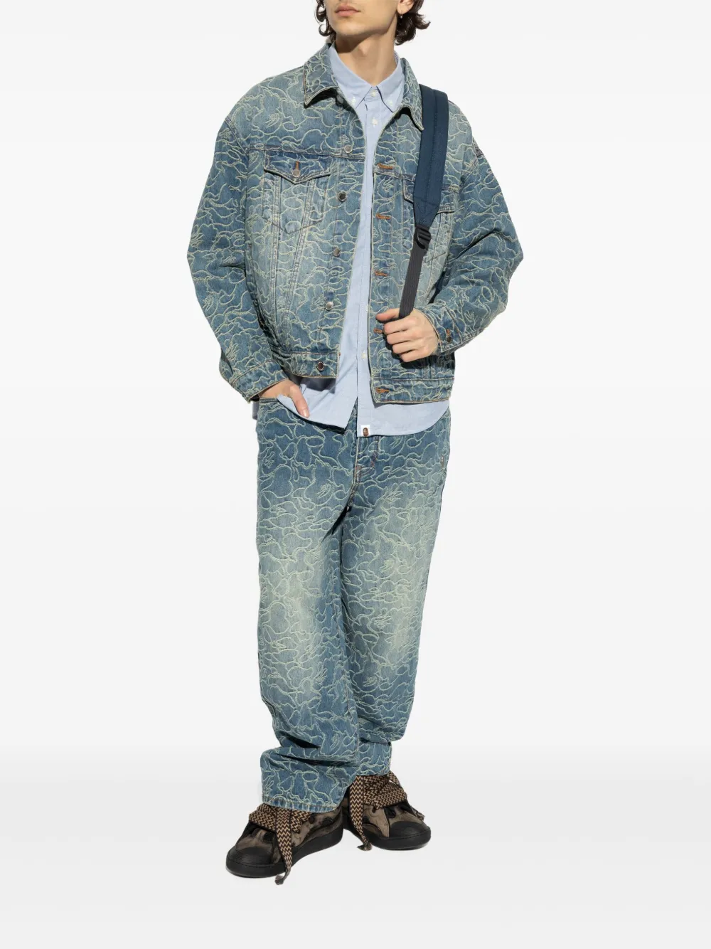 A BATHING APE Straight broek - Blauw