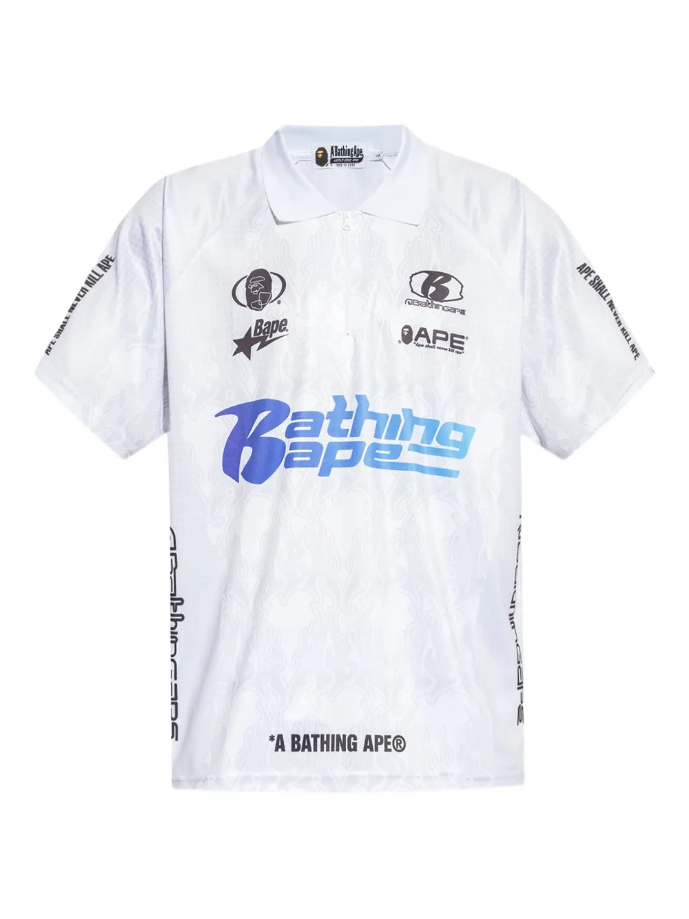 A BATHING APE® Poloshirt mit grafischem Print | Weiß | Image 1