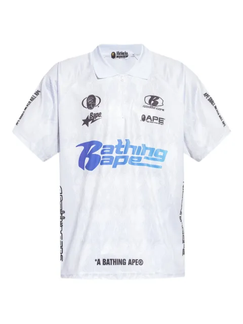 A BATHING APE® polo en jersey à imprimé graphique