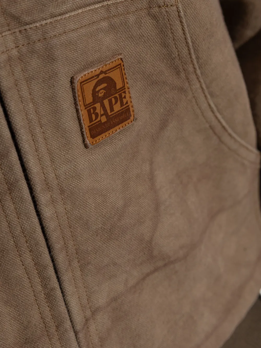 A BATHING APE Jack met geborduurd logo Bruin