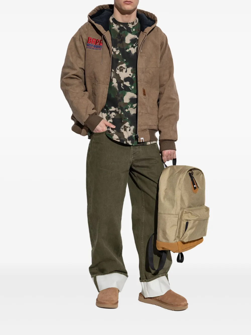 A BATHING APE® logo-embroidered hooded jacket | Hooded Jackets | Image 2
