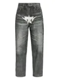 A BATHING APE® printed straight-leg jeans - Black
