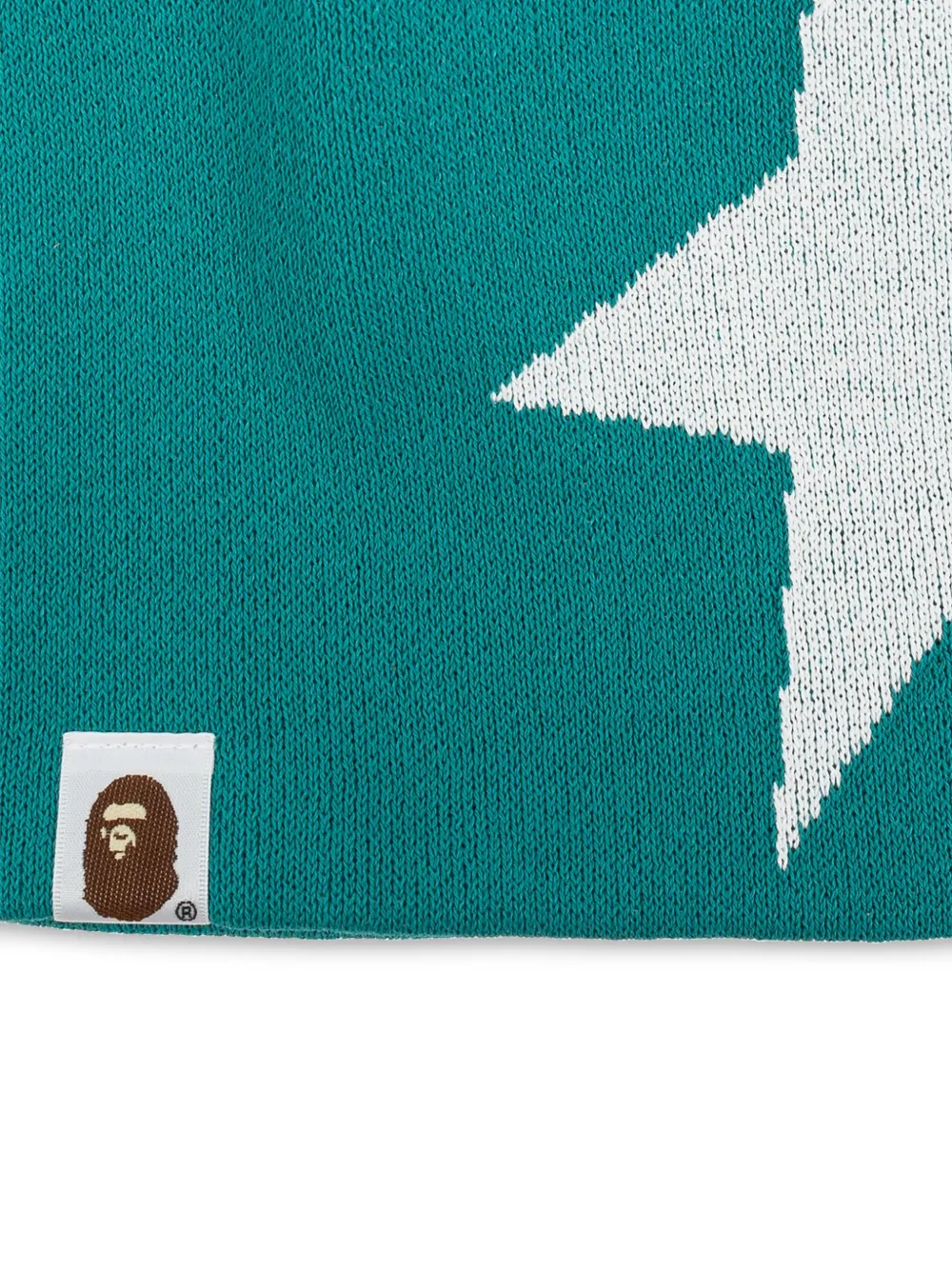 A Bathing Ape Logo Beanie Hat In Green