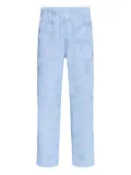 A BATHING APE® patterned-jacquard trousers - Blue
