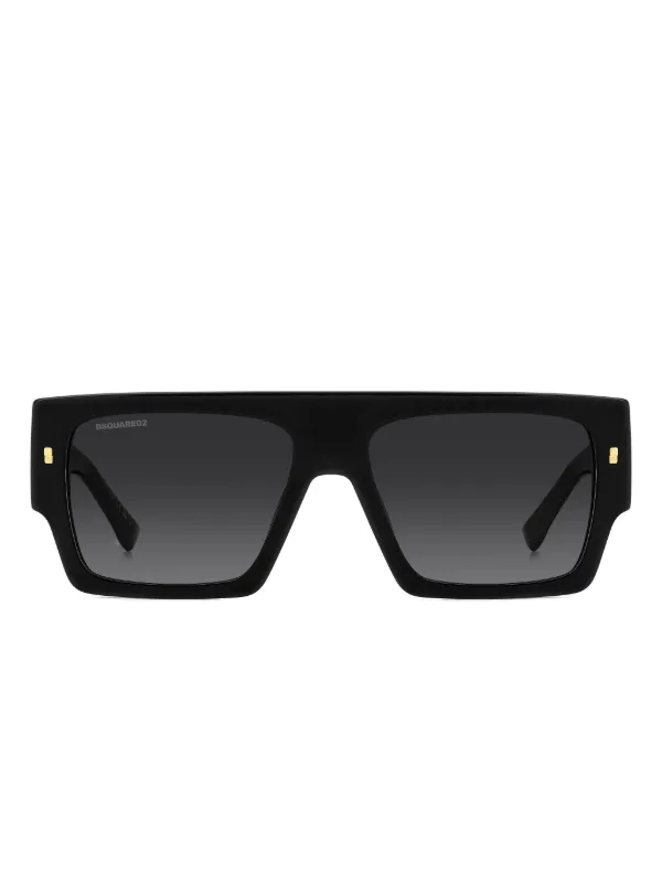 Lunettes De Soleil Dsquared2 - Monture Blanc Et Noir, Verres Noirs, UV3, Neuves Sans étiquette