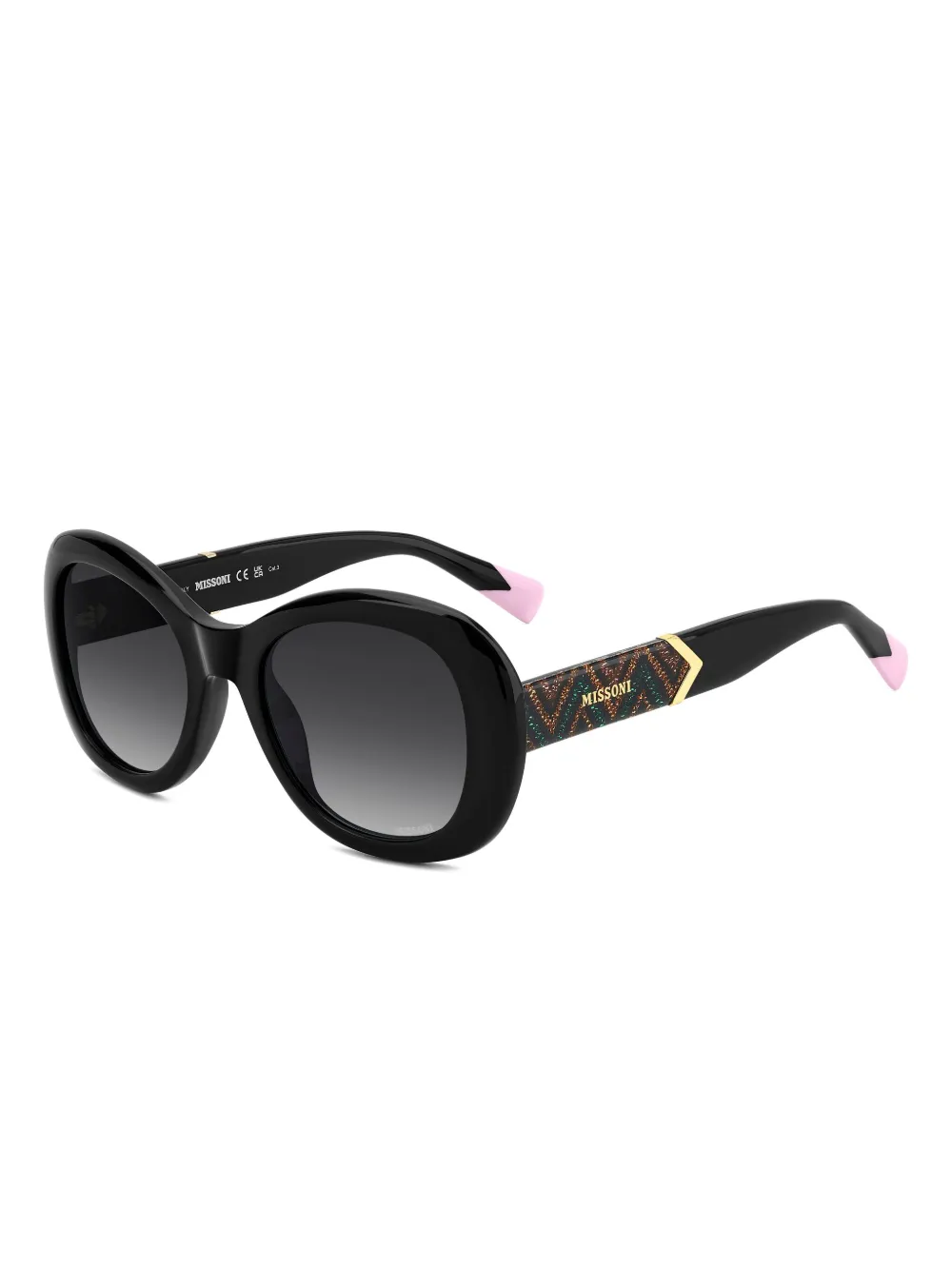 MISSONI EYEWEAR Zonnebril met logoprint - Zwart