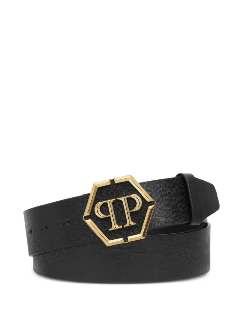 Philipp Plein hexagon-buckle leather belt