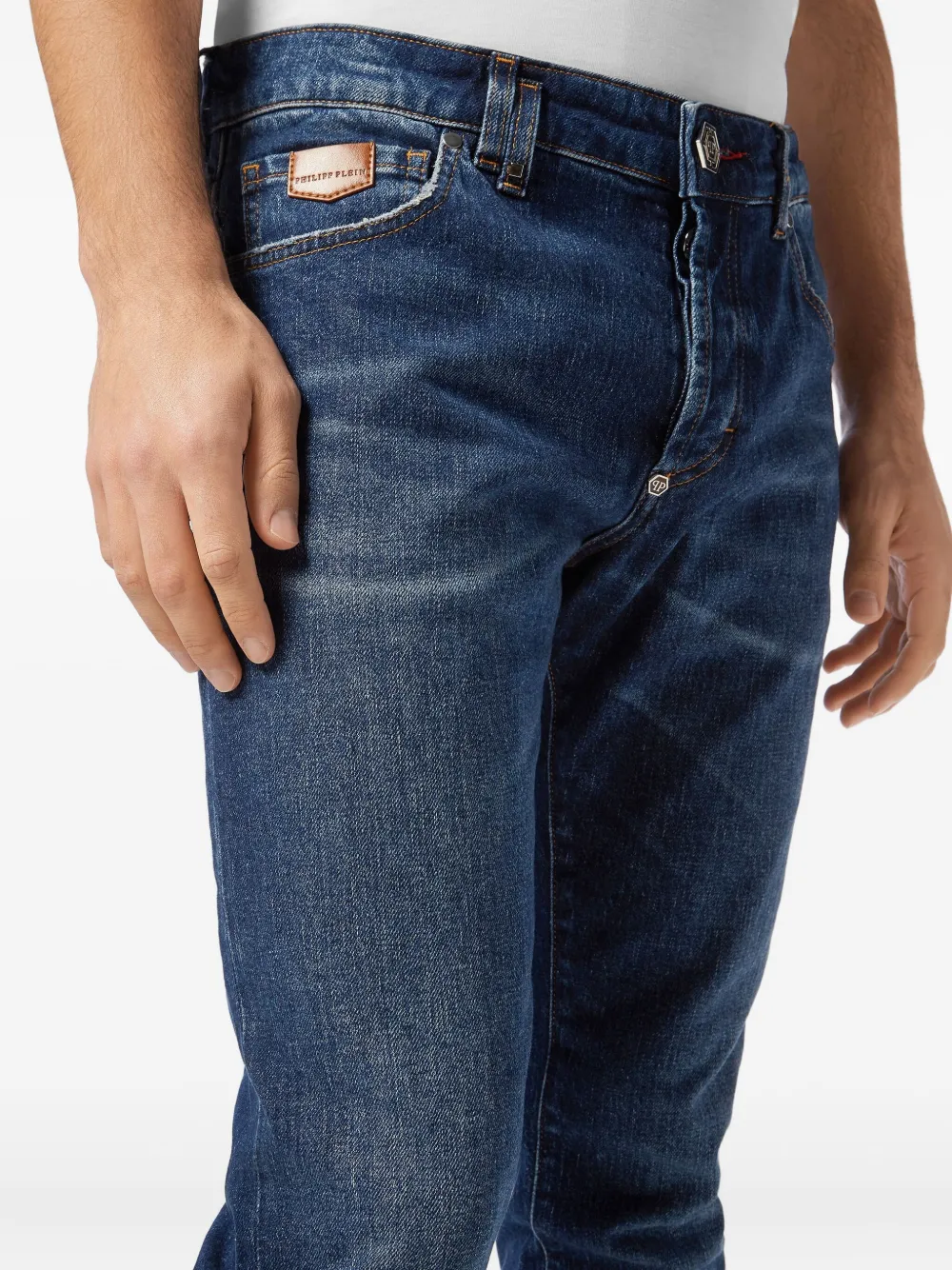 Philipp Plein Straight jeans Blauw