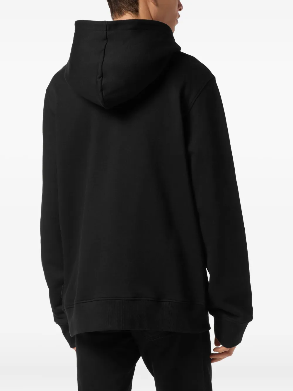 Philipp Plein Hoodie verfraaid met stras 02 BLACK