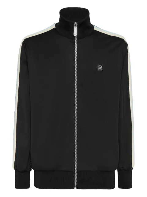 Philipp Plein high-neck zip-up track jacket