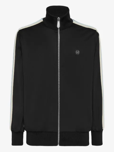 Philipp Plein high-neck zip-up track jacket