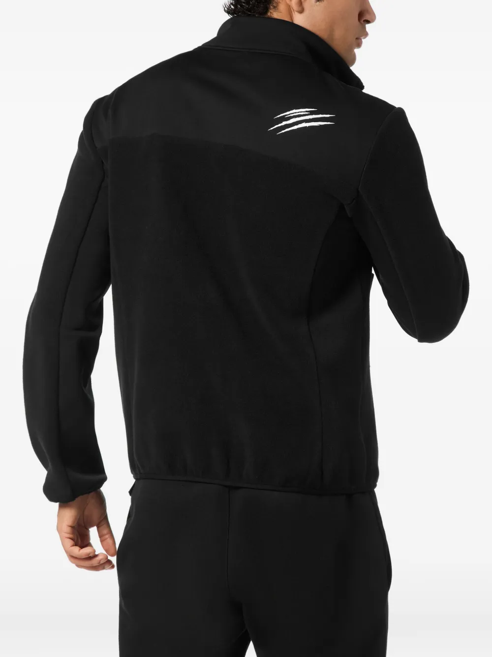 Plein Sport Jack met krasdetail en vlakken Zwart