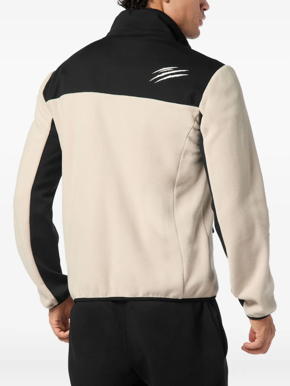 Plein Sport Fleece jack met rits Beige