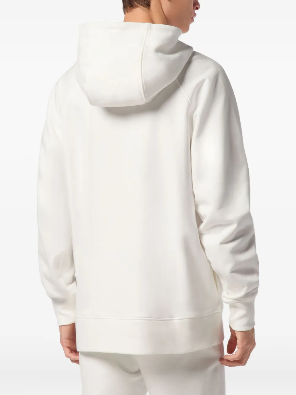 Philipp Plein Basic Signature Zip-up Hoodie In White