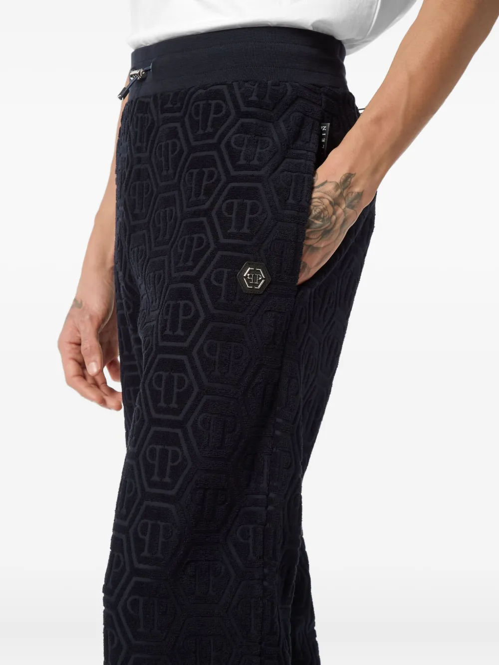 Philipp Plein Trainingsbroek met GG-jacquard 24 NAVY