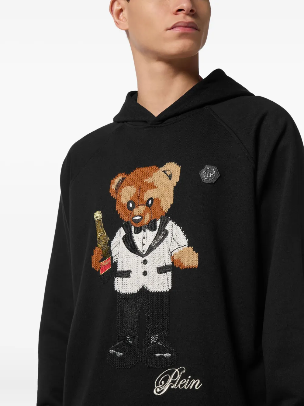 Philipp Plein Teddy Waiter hoodie Zwart