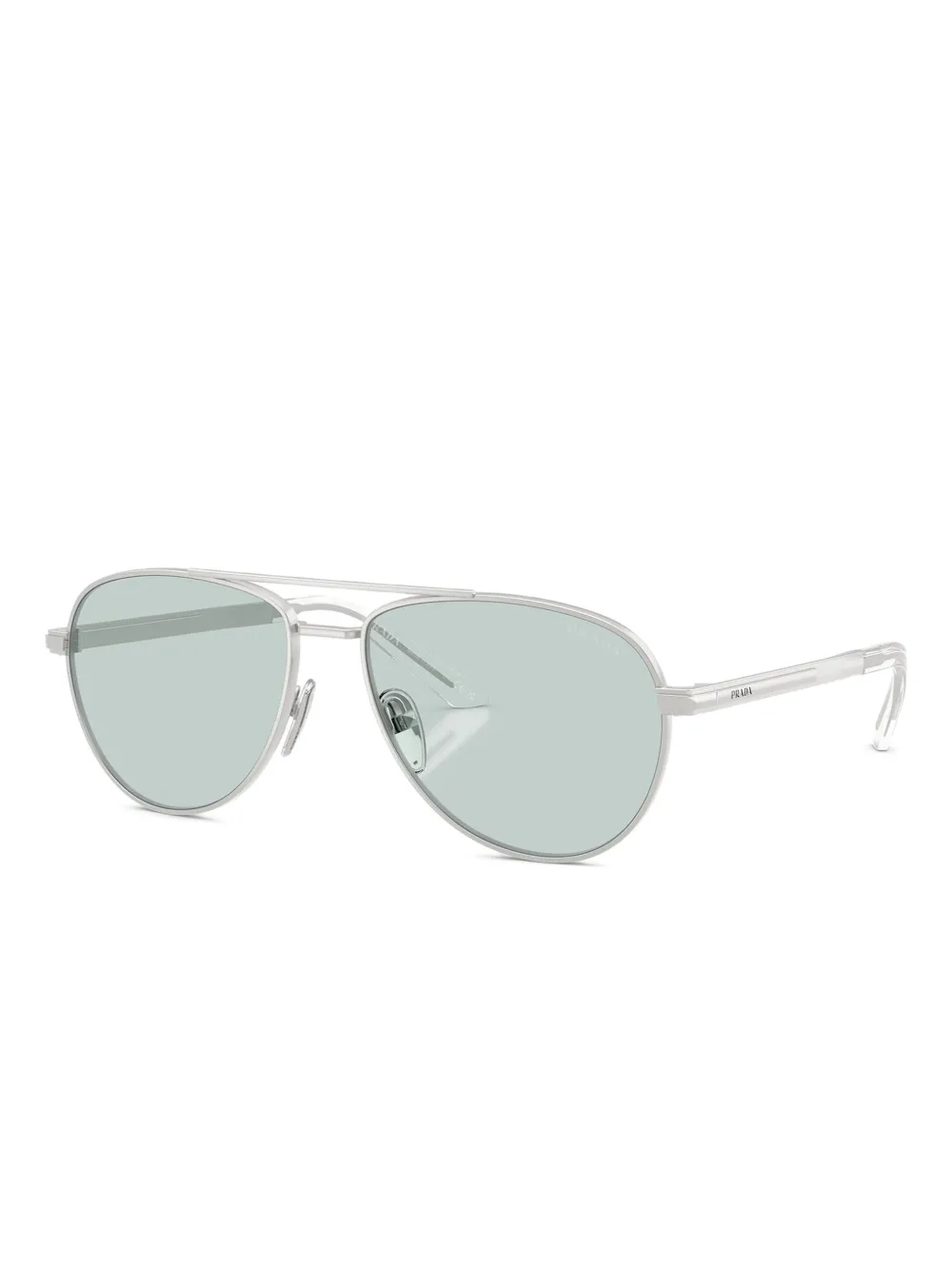 Prada Eyewear Zonnebril met geometrisch montuur Zilver