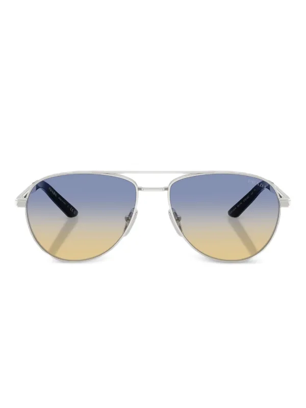 Prada Eyewear グラデーション サングラス | シルバートーン | FARFETCH JP