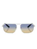 Prada Eyewear rectangle pilot sunglasses - Silver