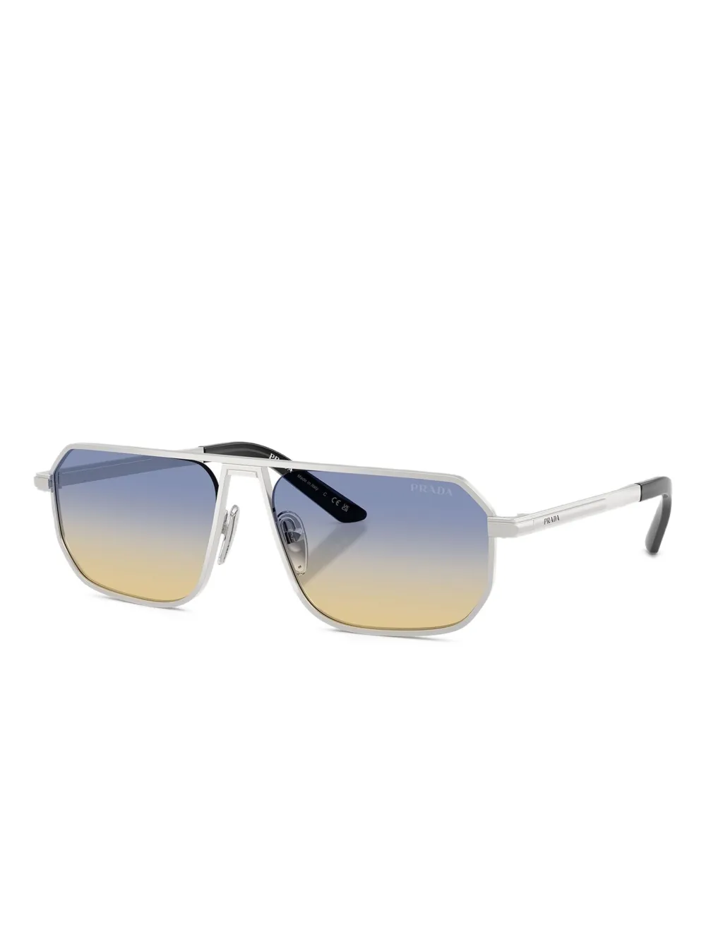 Prada Eyewear Zonnebril met piloten montuur Zilver