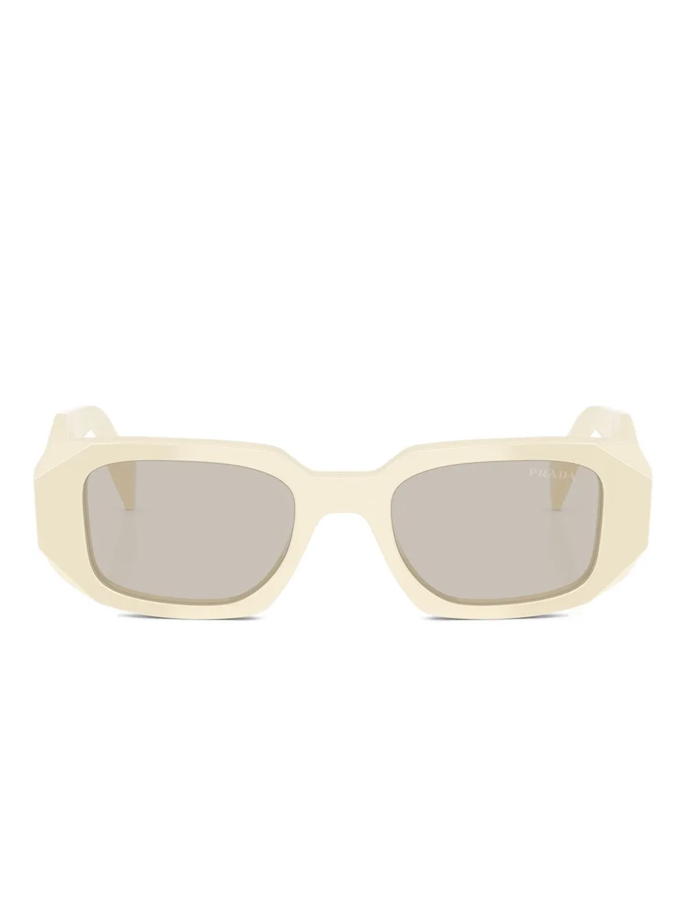 Prada Eyewear rectangle-frame sunglasses - ホワイト Prada Eyewear rectangle-frame sunglasses - ホワイト