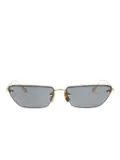 Linda Farrow rectangle-frame sunglasses - Gold