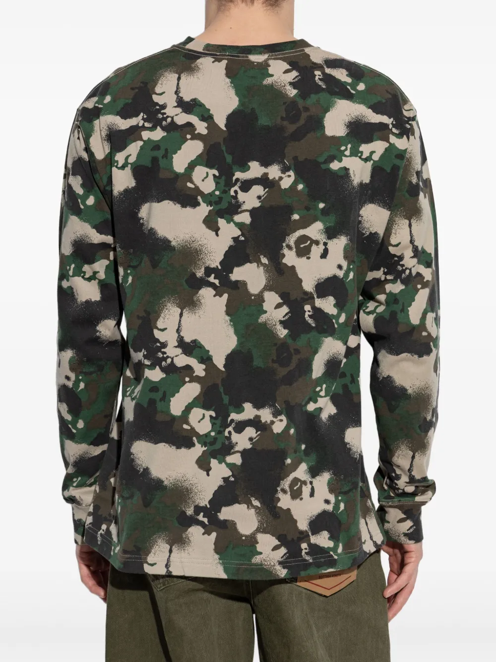 A BATHING APE T-shirt met camouflageprint Groen