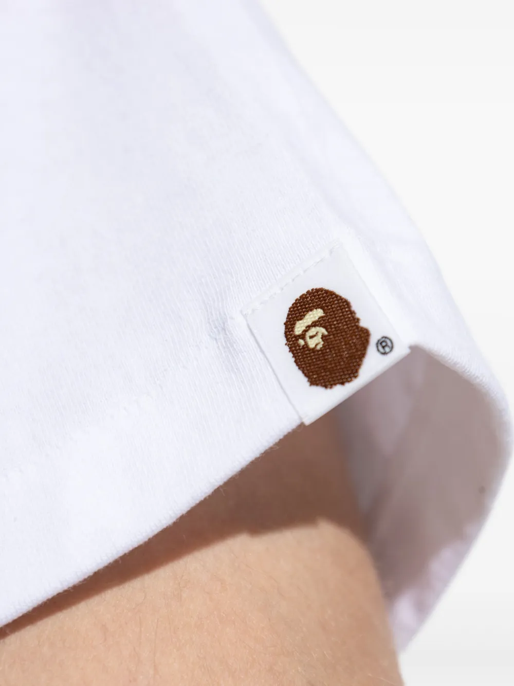 A BATHING APE T-shirt met logoprint Wit