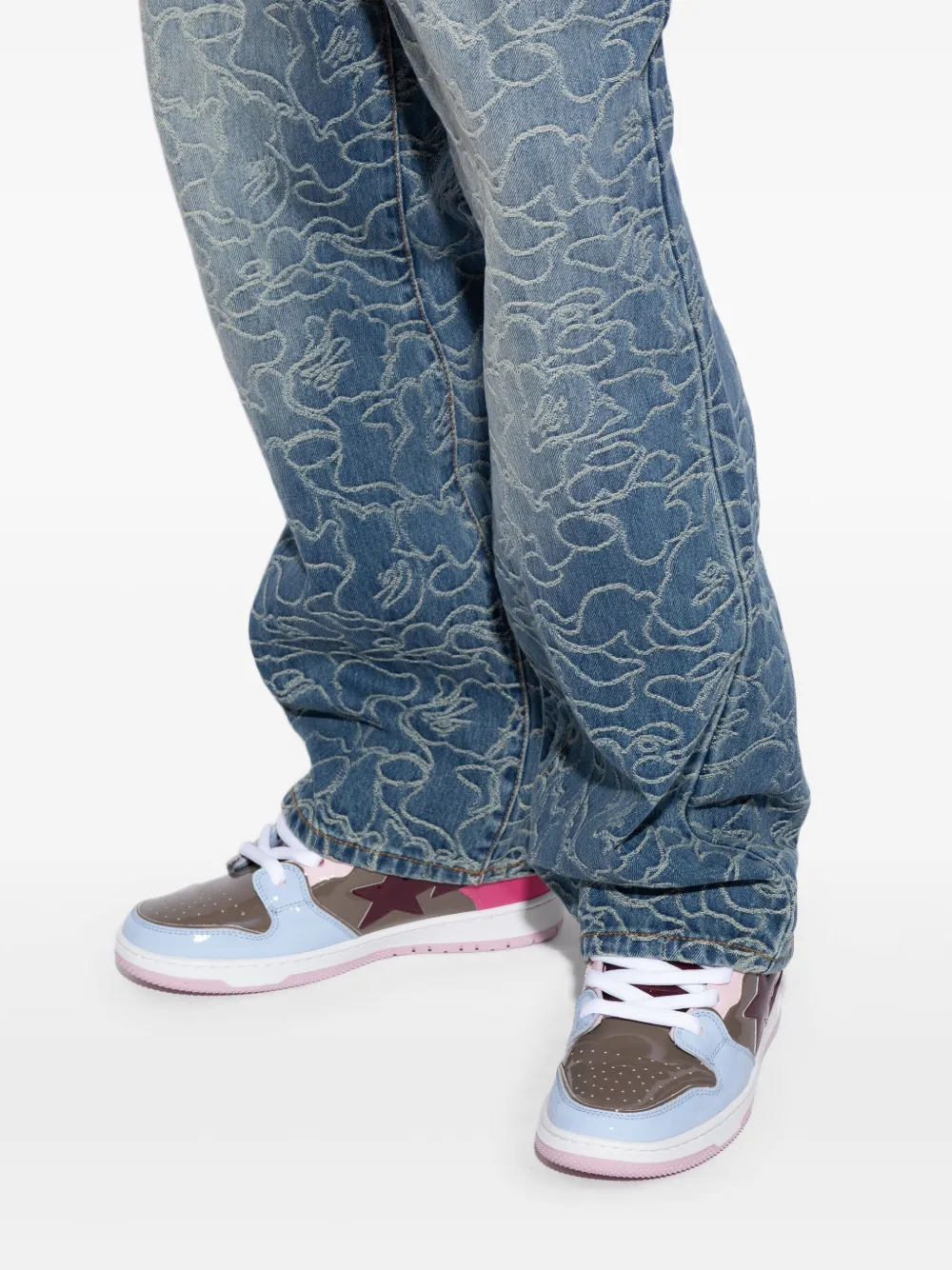 A BATHING APE SK8 STA Bold #2 star-embellished sneakers Blue