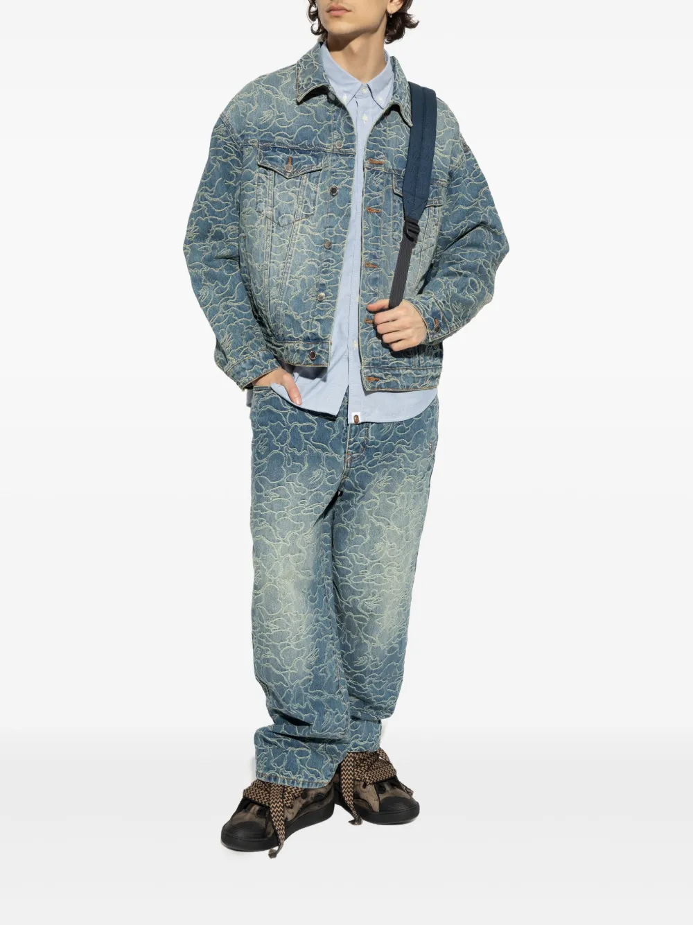 A BATHING APE® embroidered denim jacket | Denim Jackets | Image 2