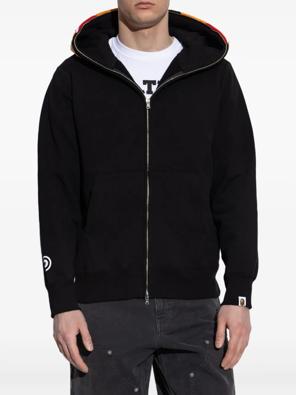A BATHING APE Katoenen hoodie Zwart