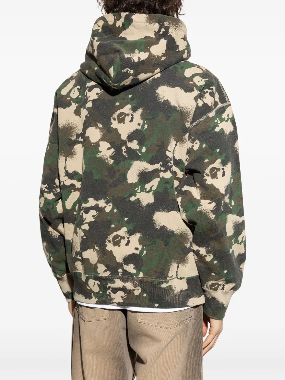 Shop A Bathing Ape Camouflage-pattern Hoodie In Green